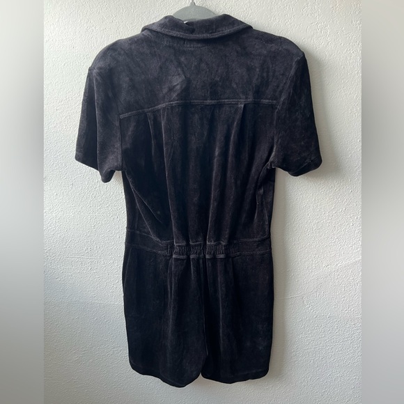 MONROW black velour romper / play suit size Small NWT $175 - Picture 8 of 11